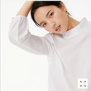 J. Crew Ruffle neck top NWT